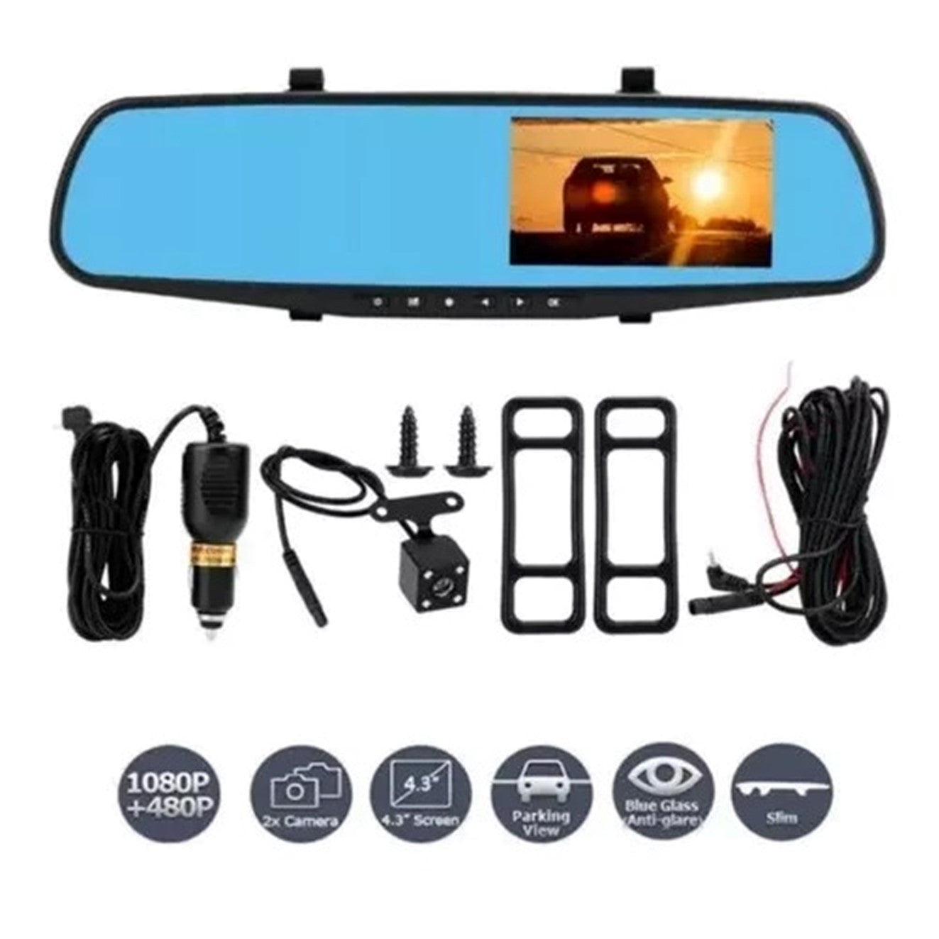 Espejo Retrovisor Doble Cámara DVR 50% DTO